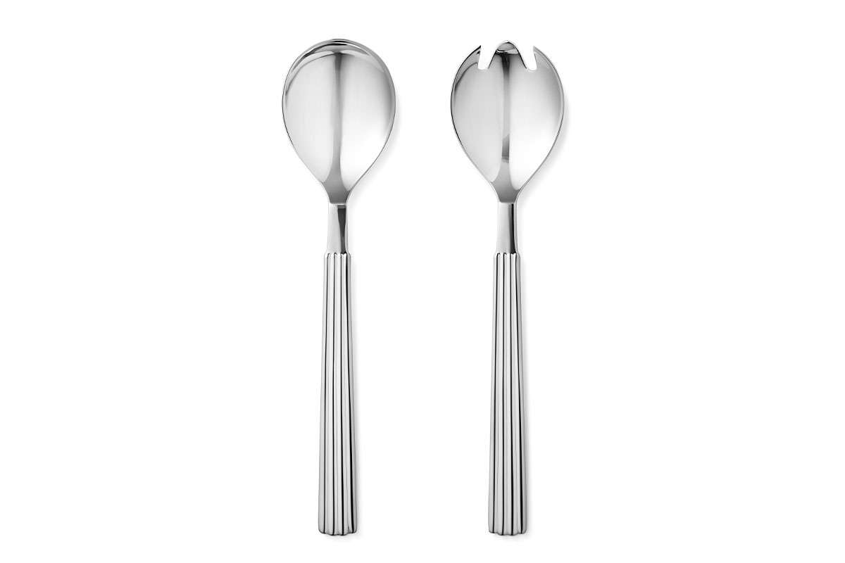 Hos Miljonlotteriet kan du vinna salladsbestick från Georg Jensen.