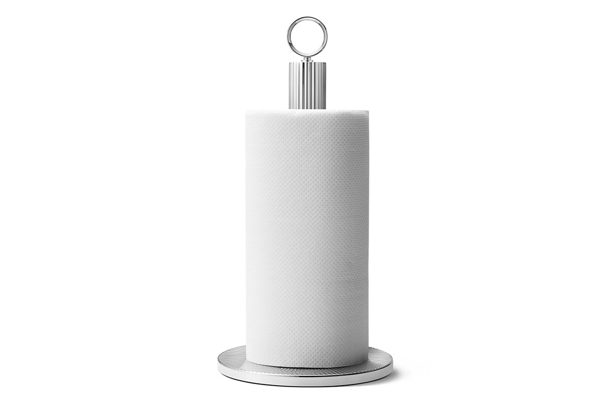 Hos Miljonlotteriet kan du vinna en hushållspappershållare från Georg Jensen.