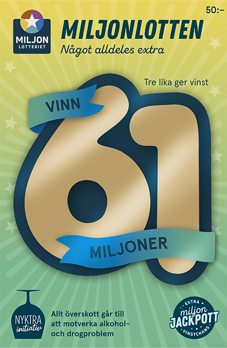 Miljonlotteriets lott 61an, vinn 61 miljoner