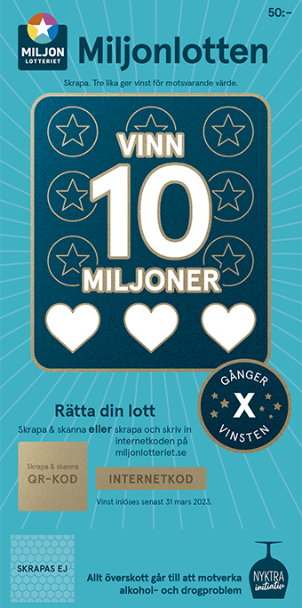 Miljonlotteriets Lotter | Vinstchans På Upp Till 10 Miljoner