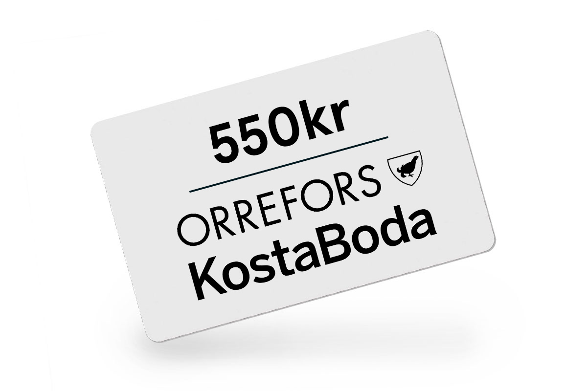 Hos Miljonlotteriet kan du vinna ett presentkort värde 550 kr från Orrefors och KostaBoda.