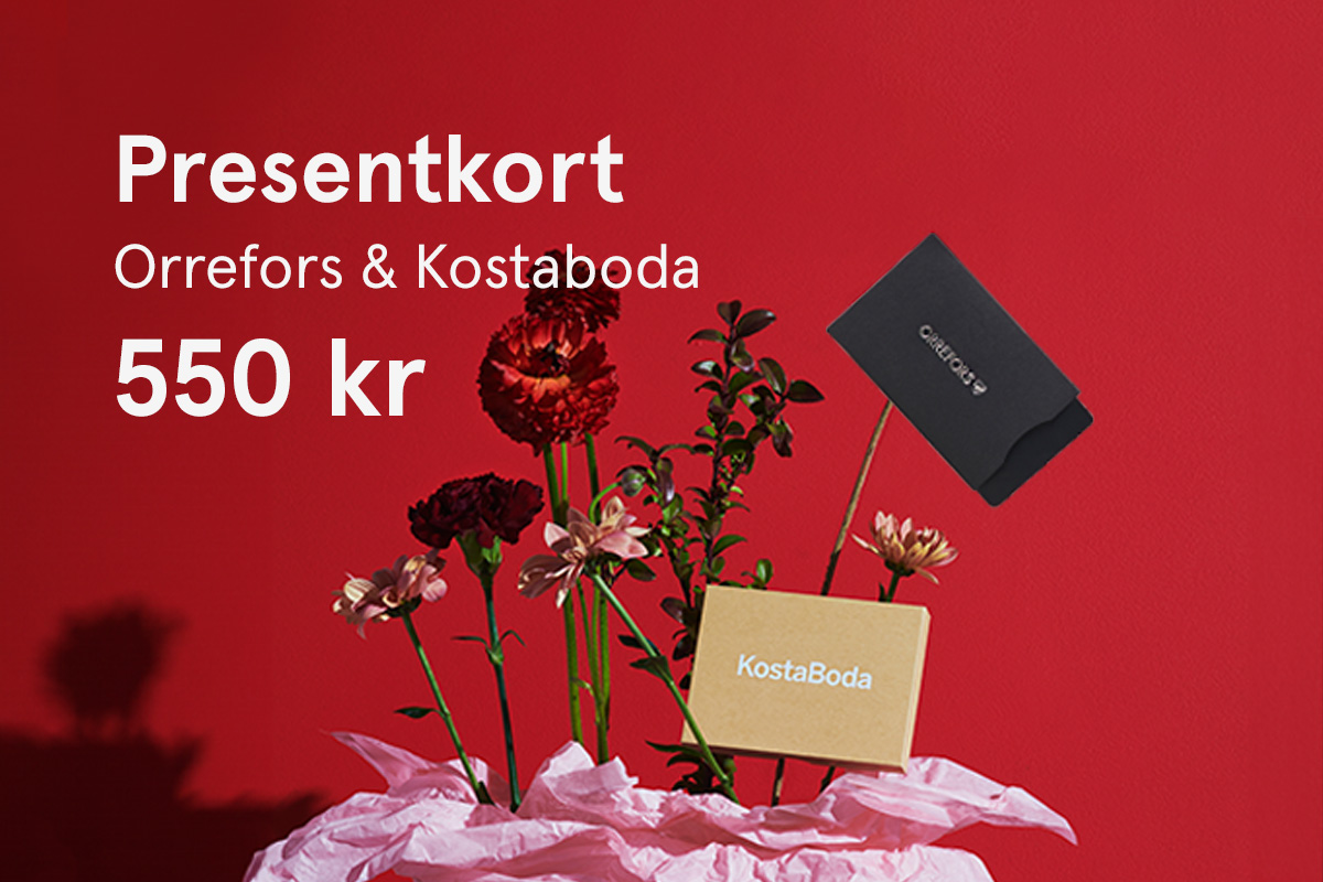 Hos Miljonlotteriet kan du vinna ett presentkort värde 550 kr från Orrefors och KostaBoda.